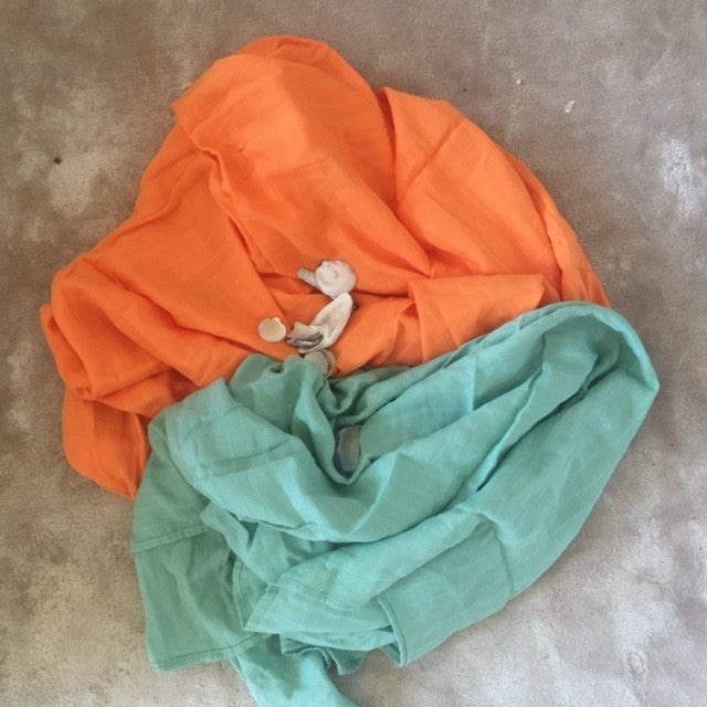 Bright orange summer swaddle