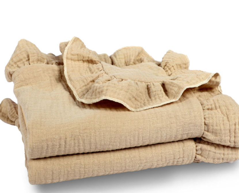 Beige Ruffle Swaddle