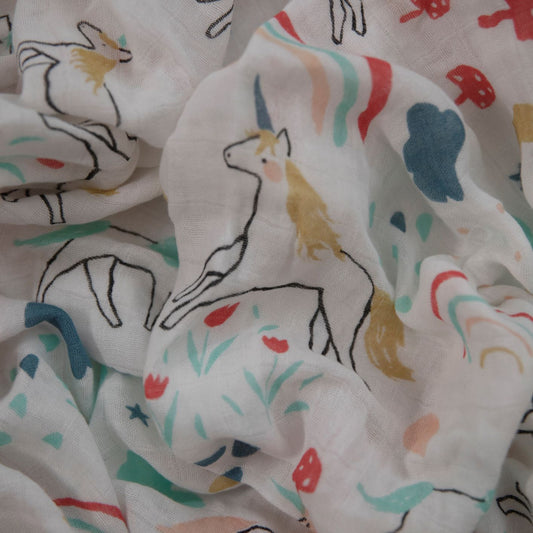 Unicorn Print Swaddle